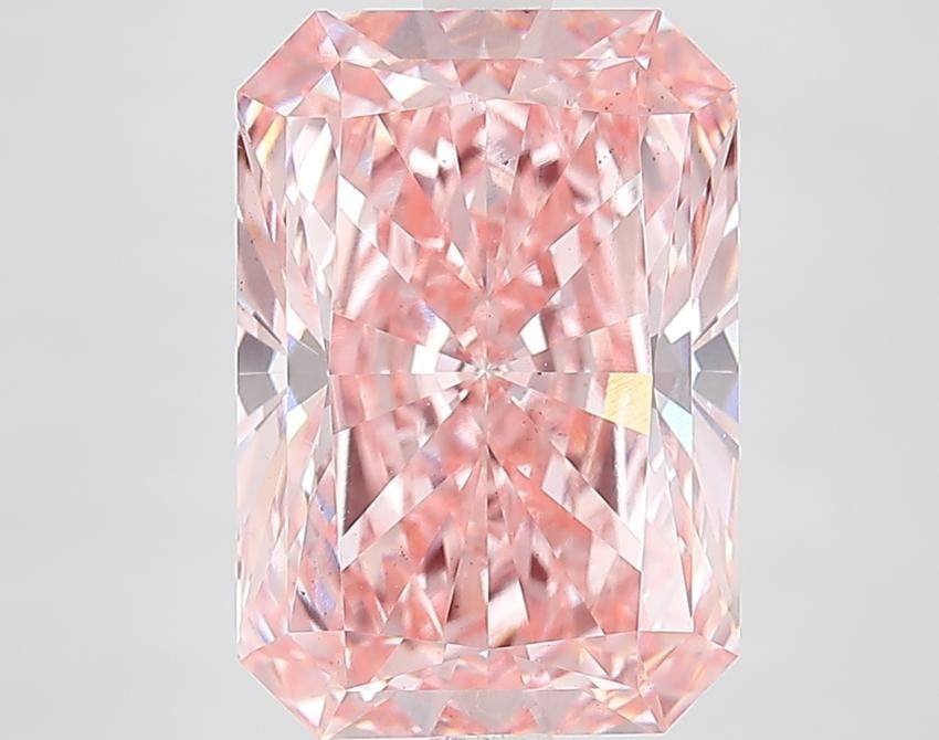 5.02 Ct. Fancy Vivid Pink Radiant Lab Grown Diamond