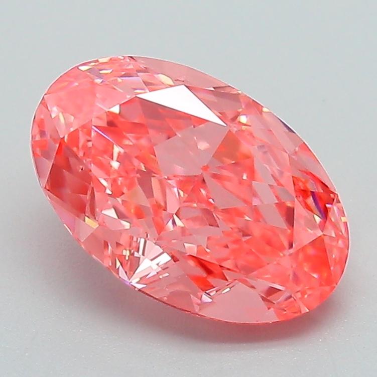2.06 Ct. Fancy Vivid Pink Oval Lab Grown Diamond
