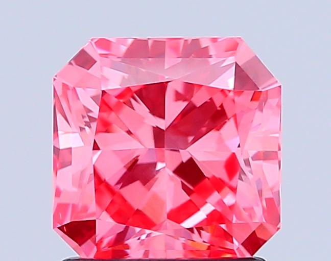1.53 Ct. Fancy Vivid Pink Radiant Lab Grown Diamond
