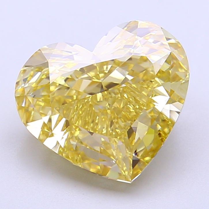 4.06 Ct. Fancy Intense Yellow Heart Lab Grown Diamond