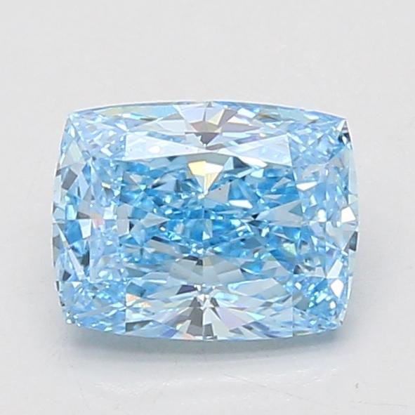 1.55 Ct. Fancy Vivid Blue Cushion Lab Grown Diamond