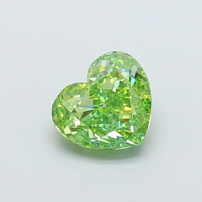 1.01 Ct. Fancy Vivid  Green Heart Lab Grown Diamond
