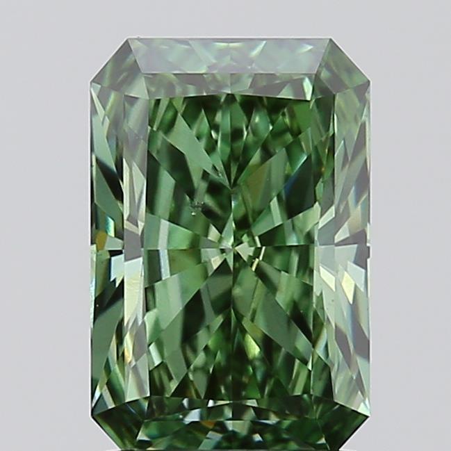 1.50 Ct. Fancy Vivid Green Radiant Lab Grown Diamond