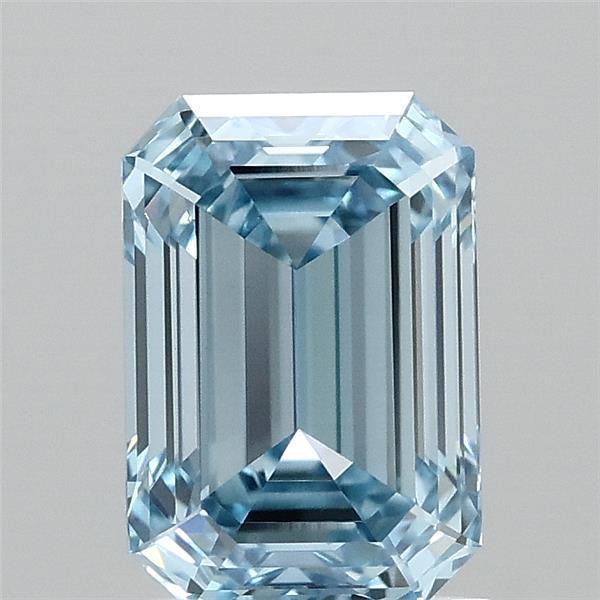 1.58 Ct. Fancy Vivid Blue Emerald Lab Grown Diamond