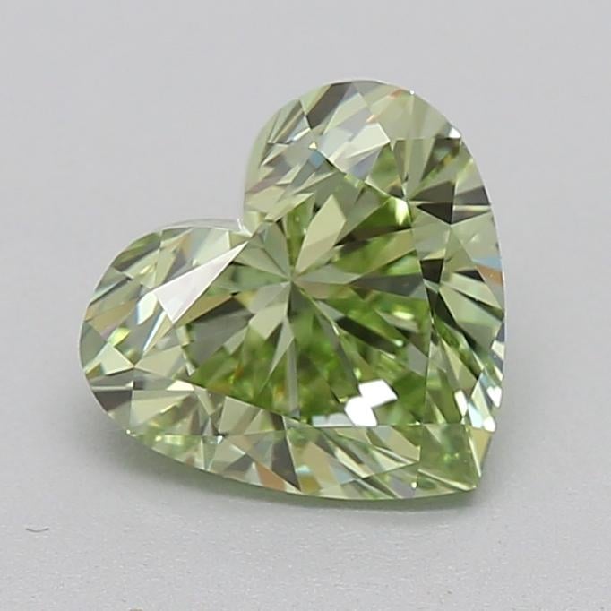1.01 Ct. Fancy Intense  Green Heart Lab Grown Diamond
