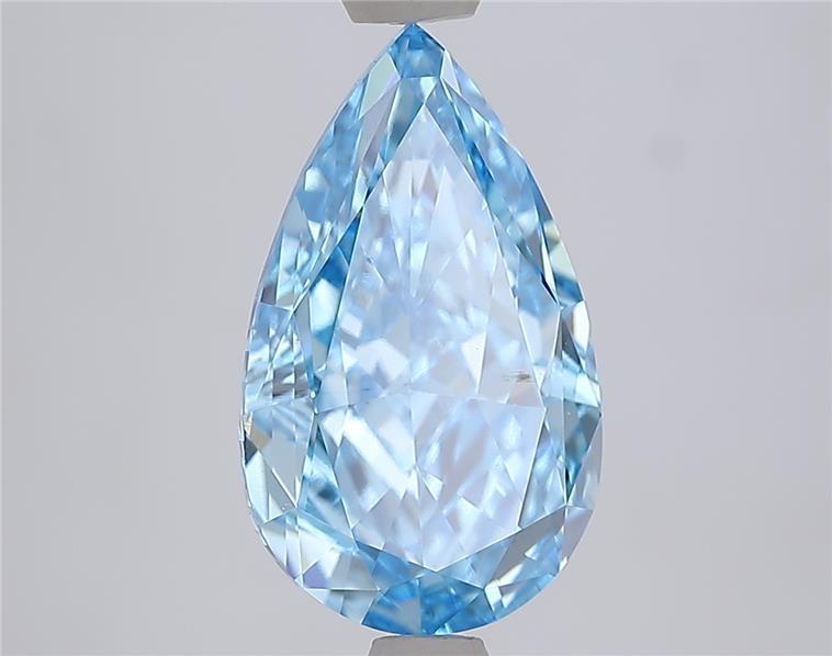 4.05 Ct. Fancy Vivid New_Mst Blue Pear Lab Grown Diamond