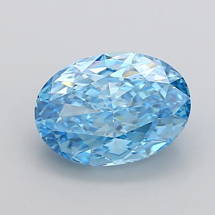 2.52 Ct. Fancy Vivid None Blue Oval Lab Grown Diamond
