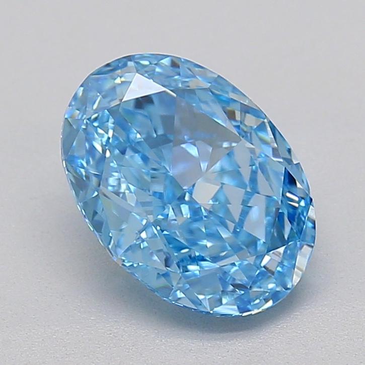 1.60 Ct. Fancy Vivid  Blue Oval Lab Grown Diamond