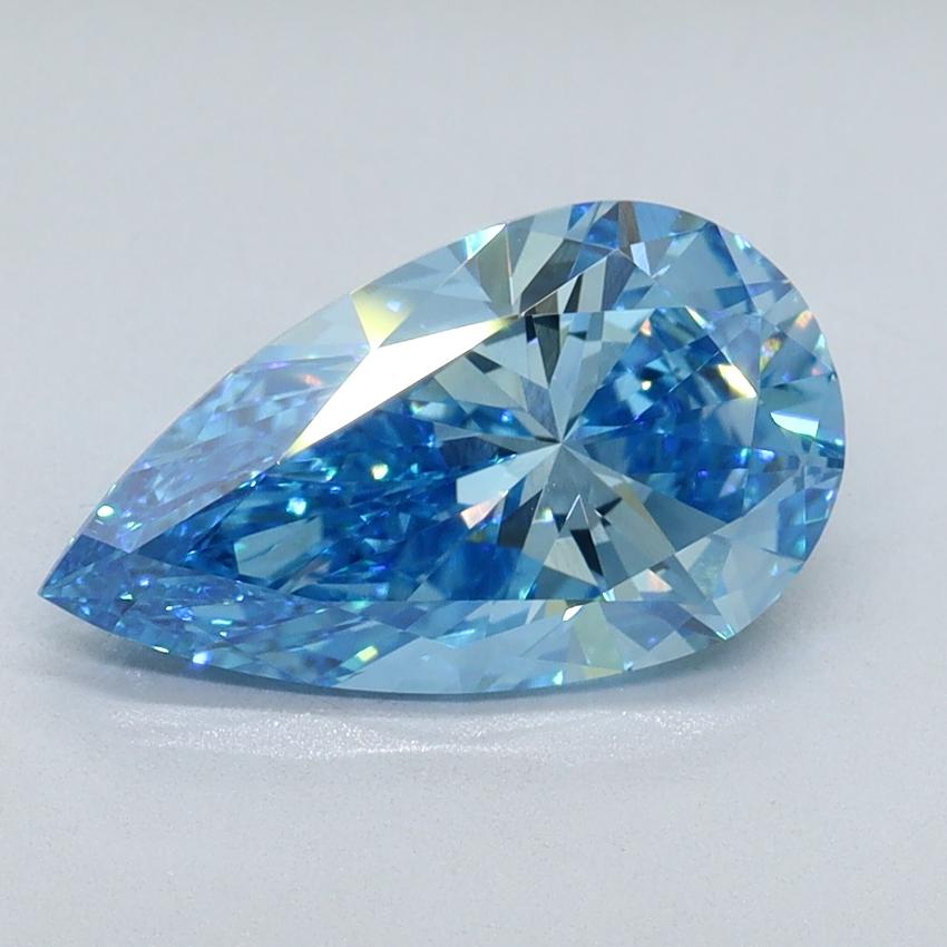 2.00 Ct. Fancy Vivid Blue Pear Lab Grown Diamond