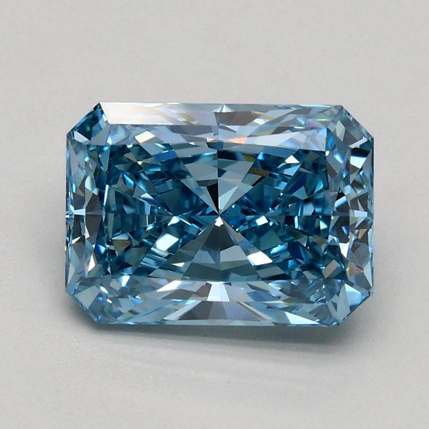 1.78 Ct. Fancy Vivid Blue Radiant Lab Grown Diamond