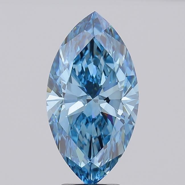 4.08 Ct. Fancy Vivid Blue Marquise Lab Grown Diamond