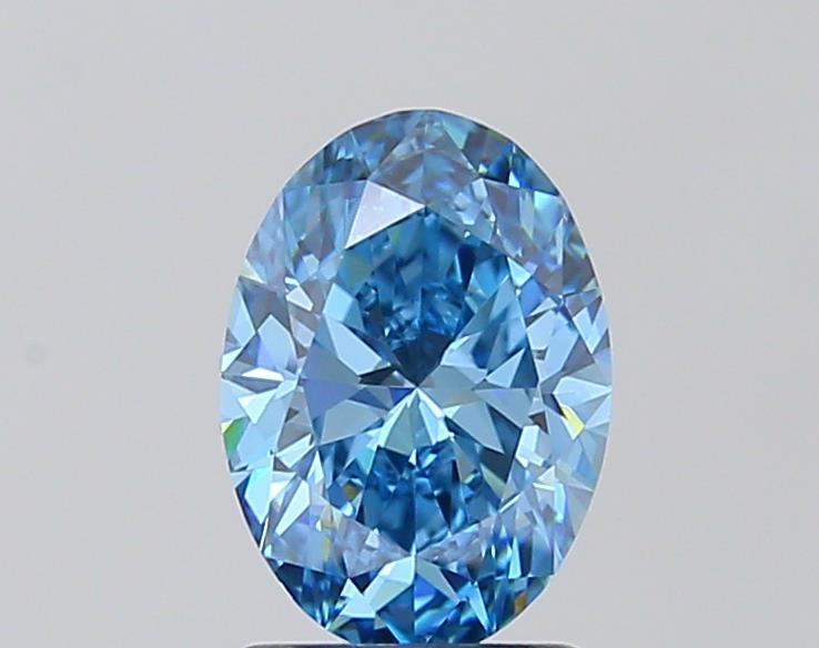 1.56 Ct. Fancy Vivid Blue Oval Lab Grown Diamond