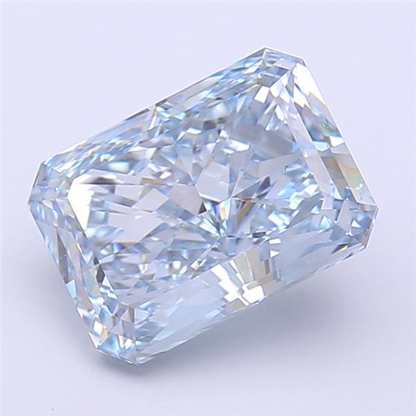 3.09 Ct. Fancy Vivid Blue Radiant Lab Grown Diamond