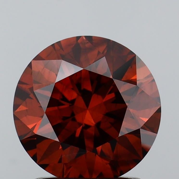 1.51 Ct. Fancy Orangy Brown Round Lab Grown Diamond