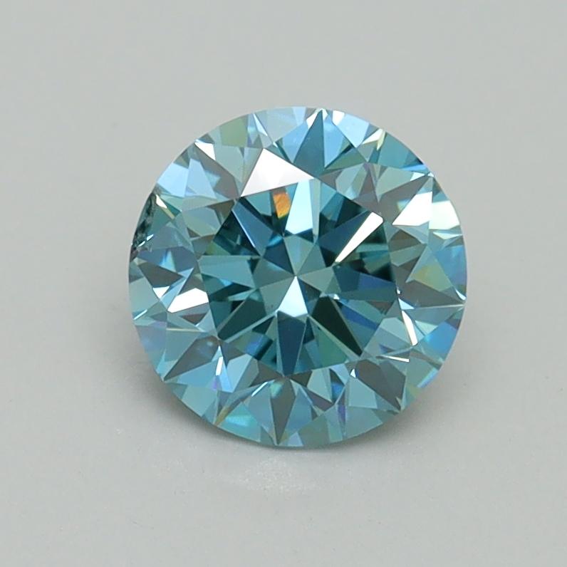 1.00 Ct. Fancy Vivid Greenish Blue Round Lab Grown Diamond
