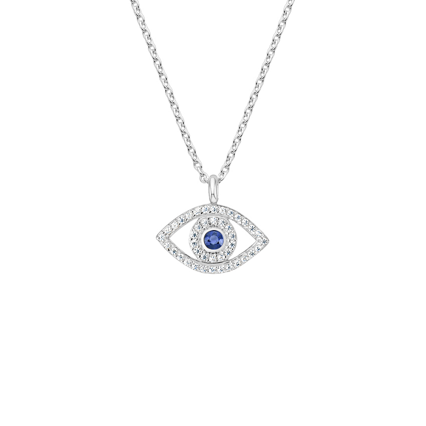 Evil Eye Sapphire and Diamond Pendant - Brilliant Earth
