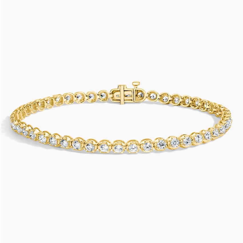 18K Yellow Gold 7 in. Certified Lab Diamond Tennis Bracelet (4 ct. tw.)