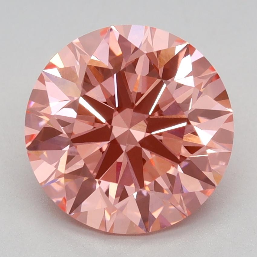 2.09 Ct. Fancy Vivid Pink Round Lab Grown Diamond