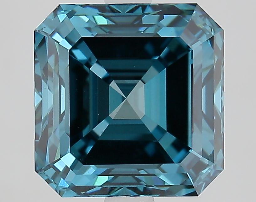 3.30 Ct. Fancy Vivid Blue Asscher Lab Grown Diamond