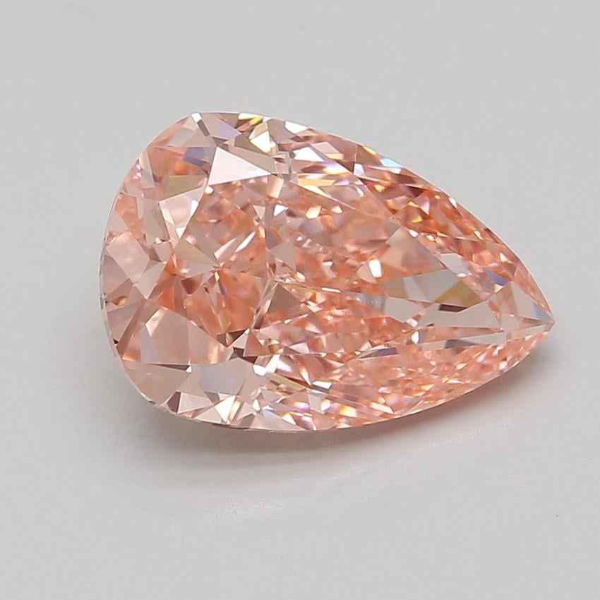 6.29 Ct. Fancy Vivid Pink Pear Lab Grown Diamond
