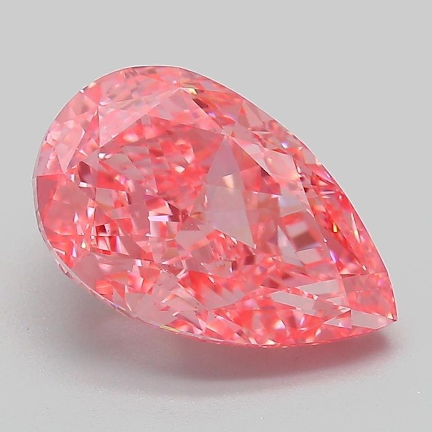 3.30 Ct. Fancy Vivid Pink Pear Lab Grown Diamond