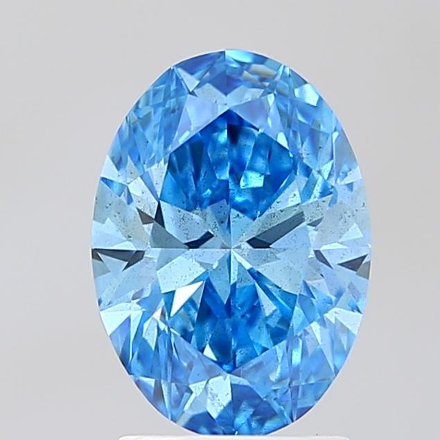 2.00 Ct. Fancy Vivid Blue Oval Lab Grown Diamond