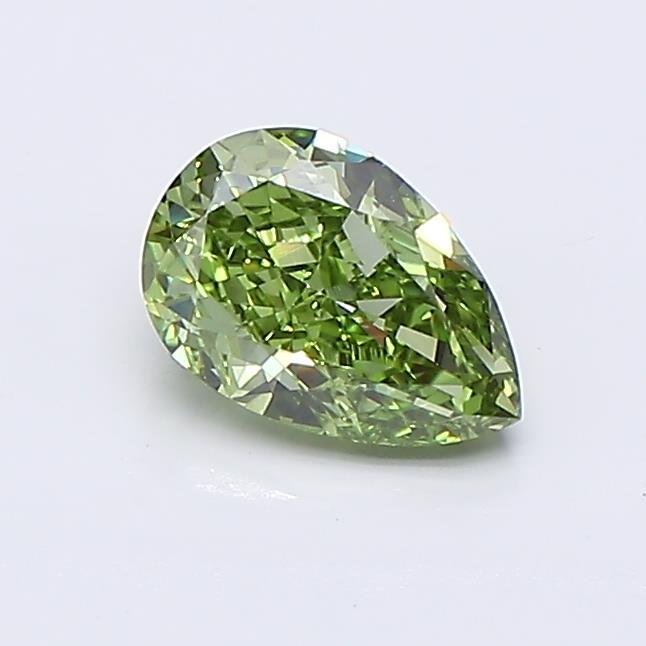 0.78 Ct. Fancy Vivid Green Pear Lab Grown Diamond
