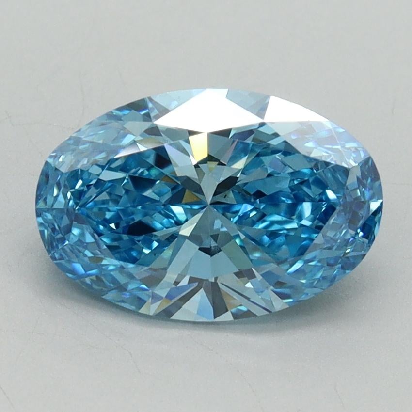 2.00 Ct. Fancy Vivid Blue Oval Lab Grown Diamond