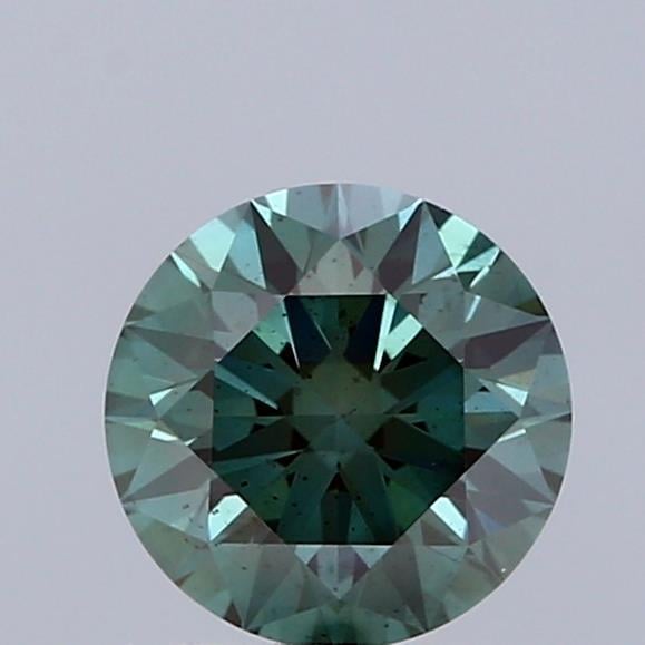 1.03 Ct. Fancy Vivid Green Round Lab Grown Diamond