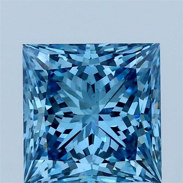 1.65 Ct. Fancy Vivid Blue Princess Lab Grown Diamond