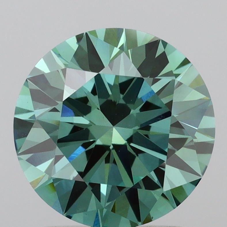 2.02 Ct. Fancy Vivid Green Round Lab Grown Diamond