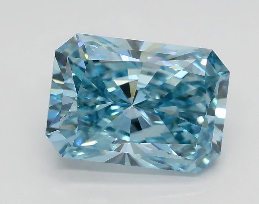 2.01 Ct. Fancy Vivid Blue Radiant Lab Grown Diamond