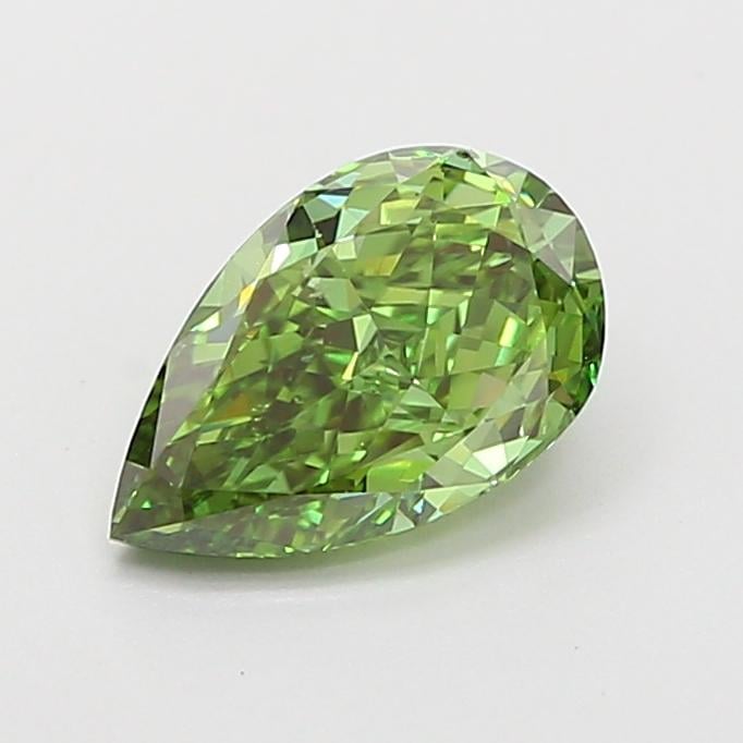 1.08 Ct. Fancy Vivid Green Pear Lab Grown Diamond