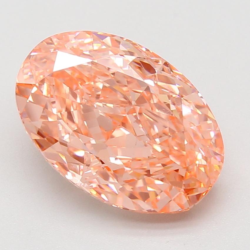 6.08 Ct. Fancy Vivid Pink Oval Lab Grown Diamond