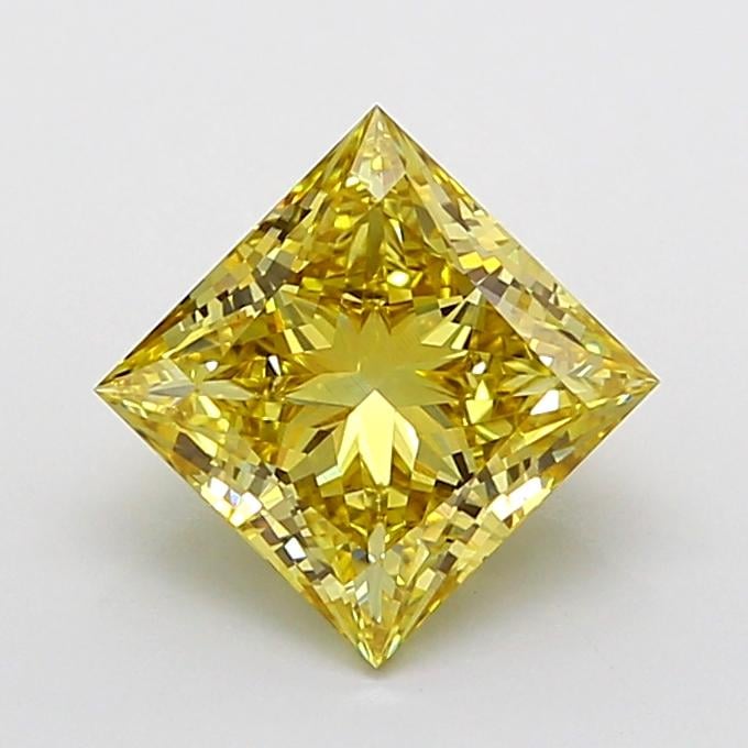 3.03 Ct. Fancy Intense  Yellow Princess Lab Grown Diamond