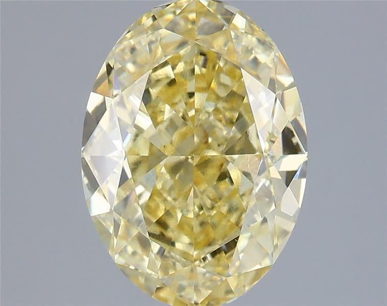 2.53 Ct. Fancy Intense Yellow Oval Lab Grown Diamond