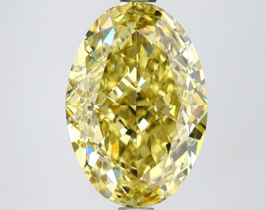 4.04 Ct. Fancy Intense Yellow Oval Lab Grown Diamond