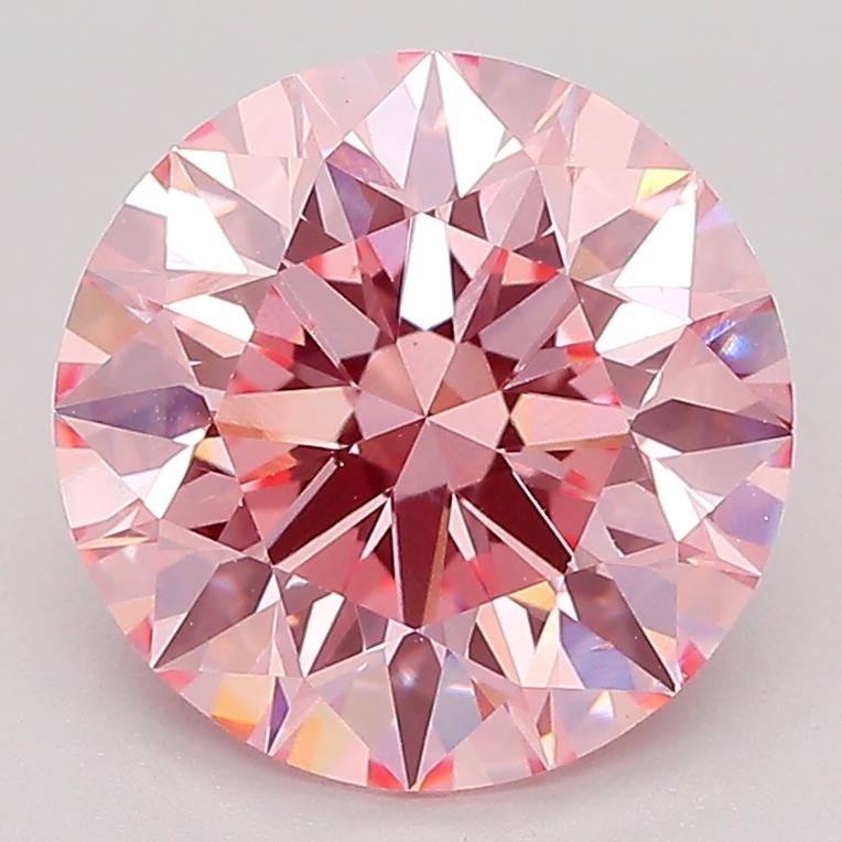 3.13 Ct. Fancy Pink Round Lab Grown Diamond