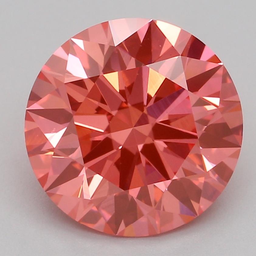 2.08 Ct. Fancy Vivid Pink Round Lab Grown Diamond