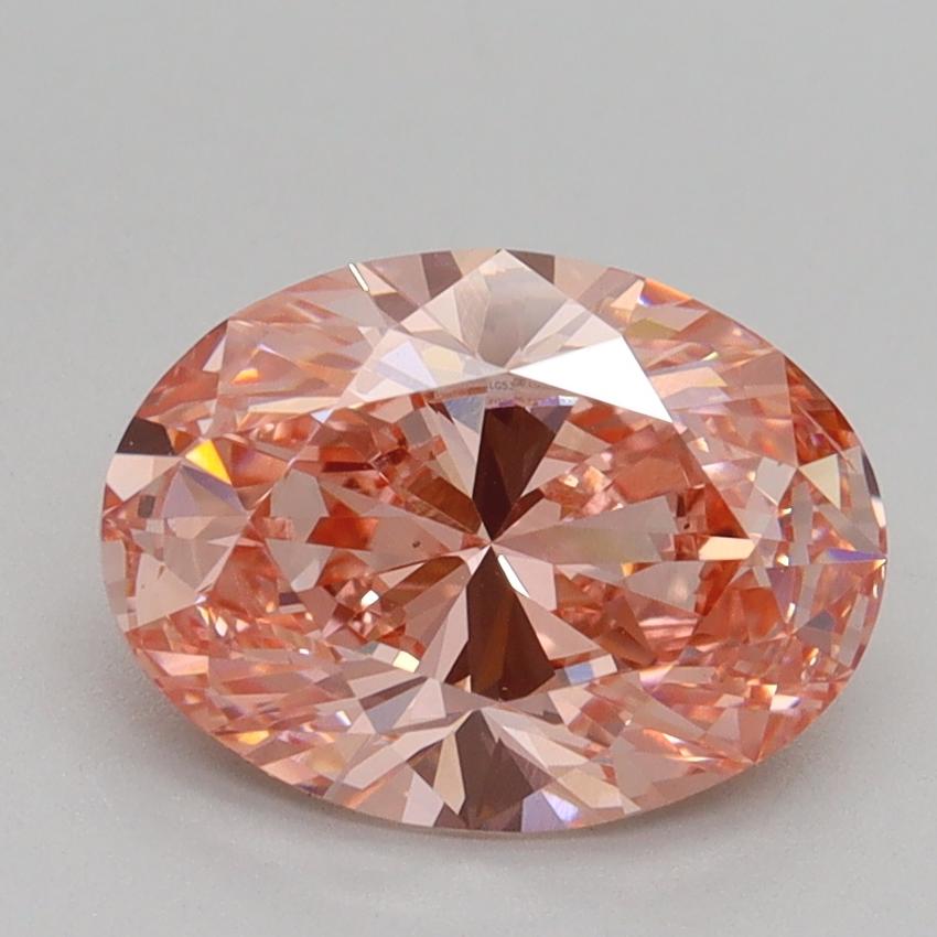 2.02 Ct. Fancy Intense Pink Oval Lab Grown Diamond