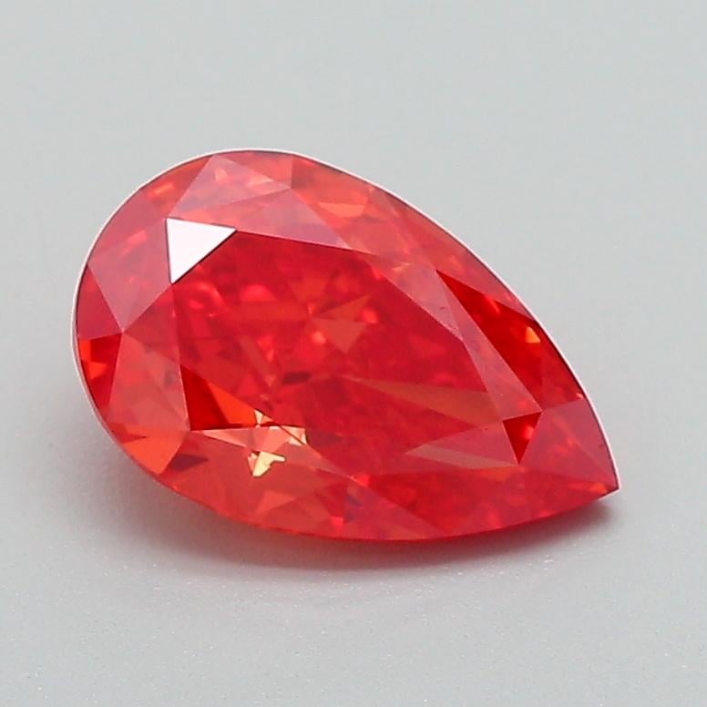 1.23 Ct. Fancy Vivid Orange Pink Pear Lab Grown Diamond