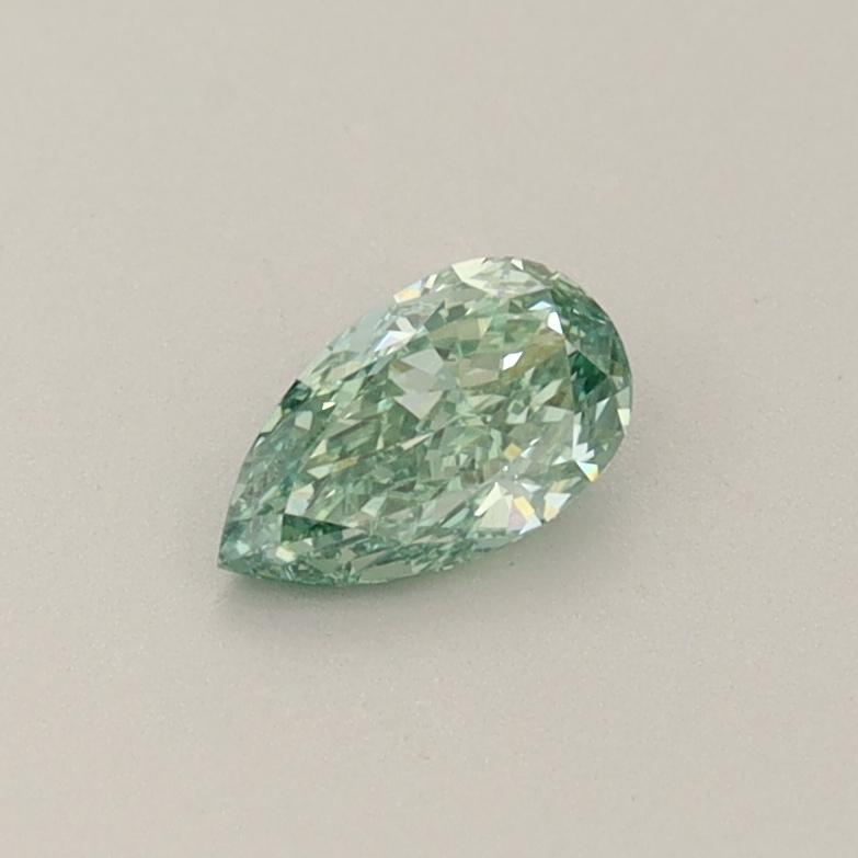 0.36 Ct. Fancy Vivid  Green Pear Lab Grown Diamond