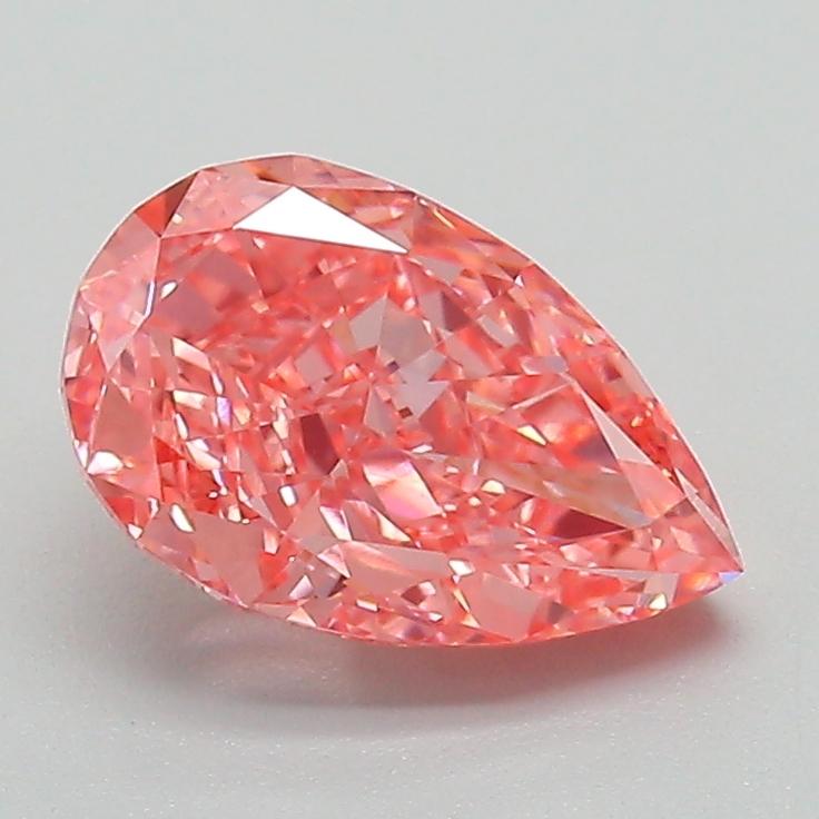 1.52 Ct. Fancy Vivid Pink Pear Lab Grown Diamond