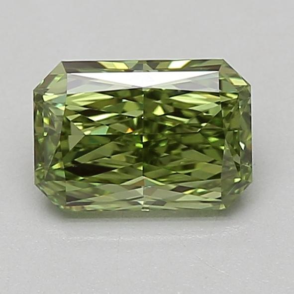 1.21 Ct. Fancy Vivid Green Radiant Lab Grown Diamond