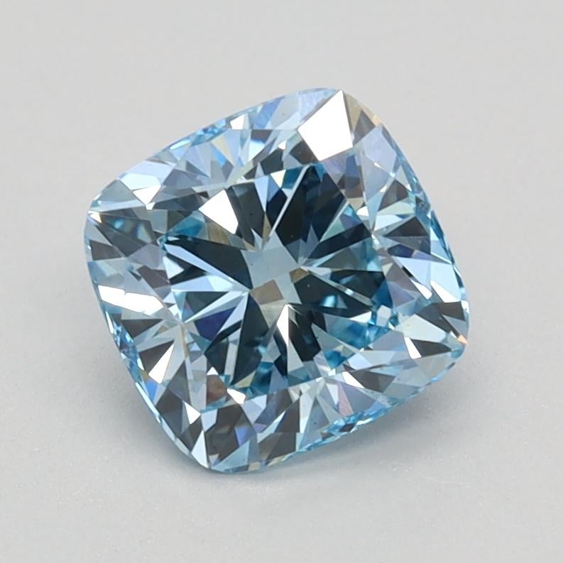 1.10 Ct. Fancy Vivid Blue Cushion Lab Grown Diamond