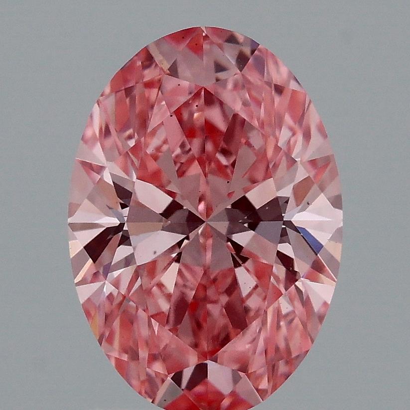 1.57 Ct. Fancy Vivid Pink Oval Lab Grown Diamond