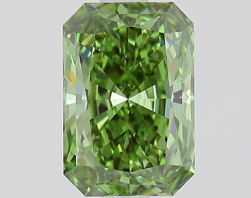 1.56 Ct. Fancy Vivid Green Radiant Lab Grown Diamond