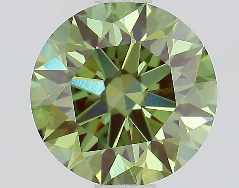 1.09 Ct. Fancy Vivid Green Round Lab Grown Diamond