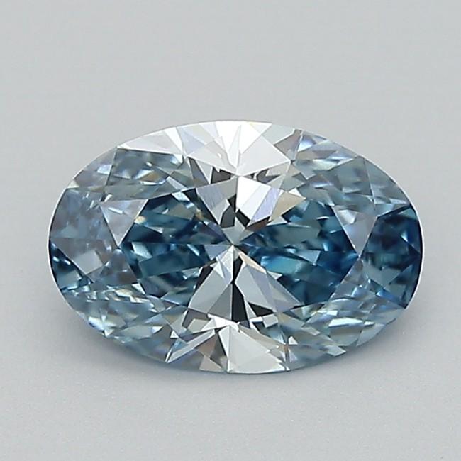1.52 Ct. Fancy Vivid  Blue Oval Lab Grown Diamond