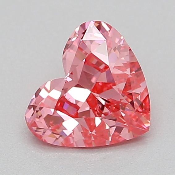 0.37 Ct. Fancy Vivid  Pink Heart Lab Grown Diamond